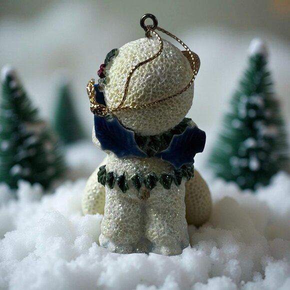 Set of 3 Sparkly Snow Suit Teddy Bear Ornaments 1990s Glittered Resin Christmas - Picture 5 of 12